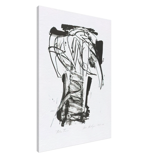 Grace Hartigan - PALM TREES FROM THE SERIES THE ARCHAICS 1966 Canvas - 20x30 cm / 8x12 inches-canvas