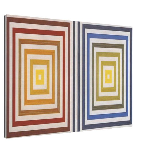 Francois Morellet - From Yellow to Violet - 1956 Canvas - 20x30 cm / 8x12 inches-canvas