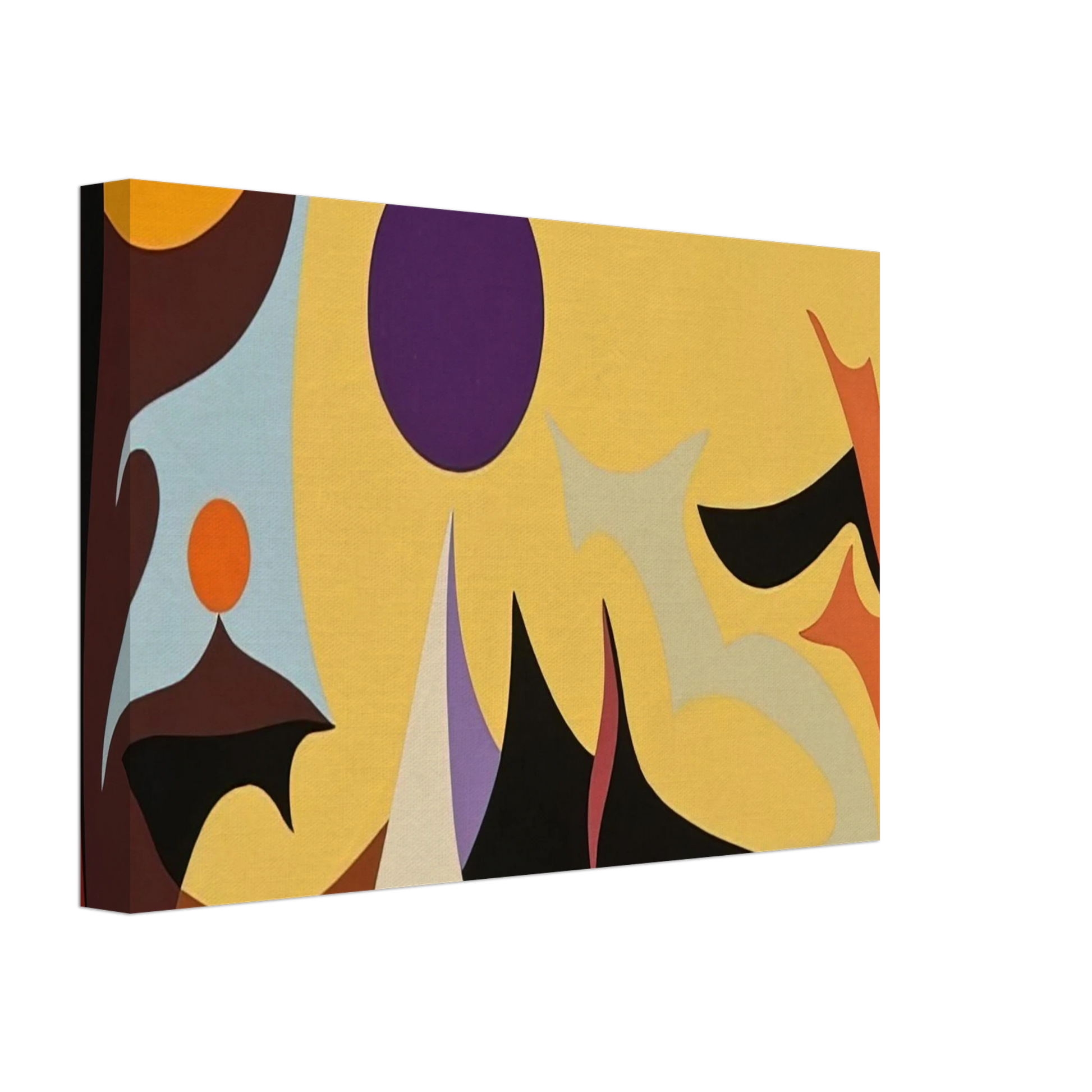 Karl Benjamin - Yellow Landscape - 1953 Canvas - 40x60 cm / 16x24 inches-canvas