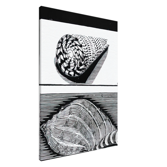 MC Escher - SEA SHELLS Canvas - 20x30 cm / 8x12 inches-canvas