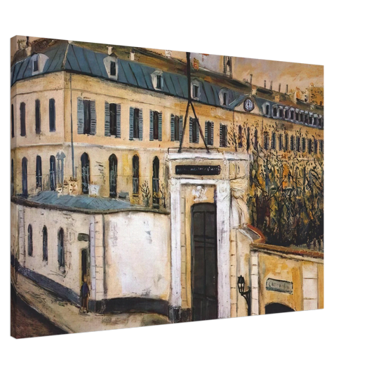 Maurice Utrillo - MILITARY HOSPITAL Canvas - 20x30 cm / 8x12 inches-canvas