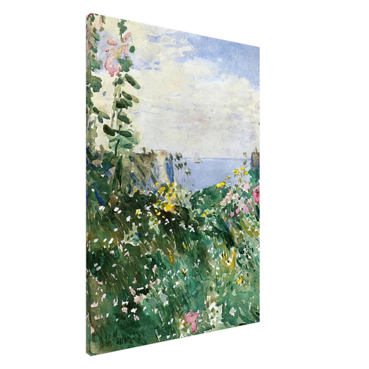 Childe Hassam - Isles of Shoals Garden, Appledore Canvas - 20x30 cm / 8x12 inches-canvas