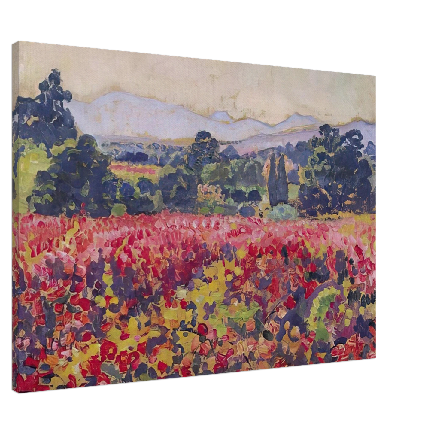 Theo van Rysselberghe - THE VINES IN SAINT CLAIR 1912 Canvas - 20x30 cm / 8x12 inches-canvas