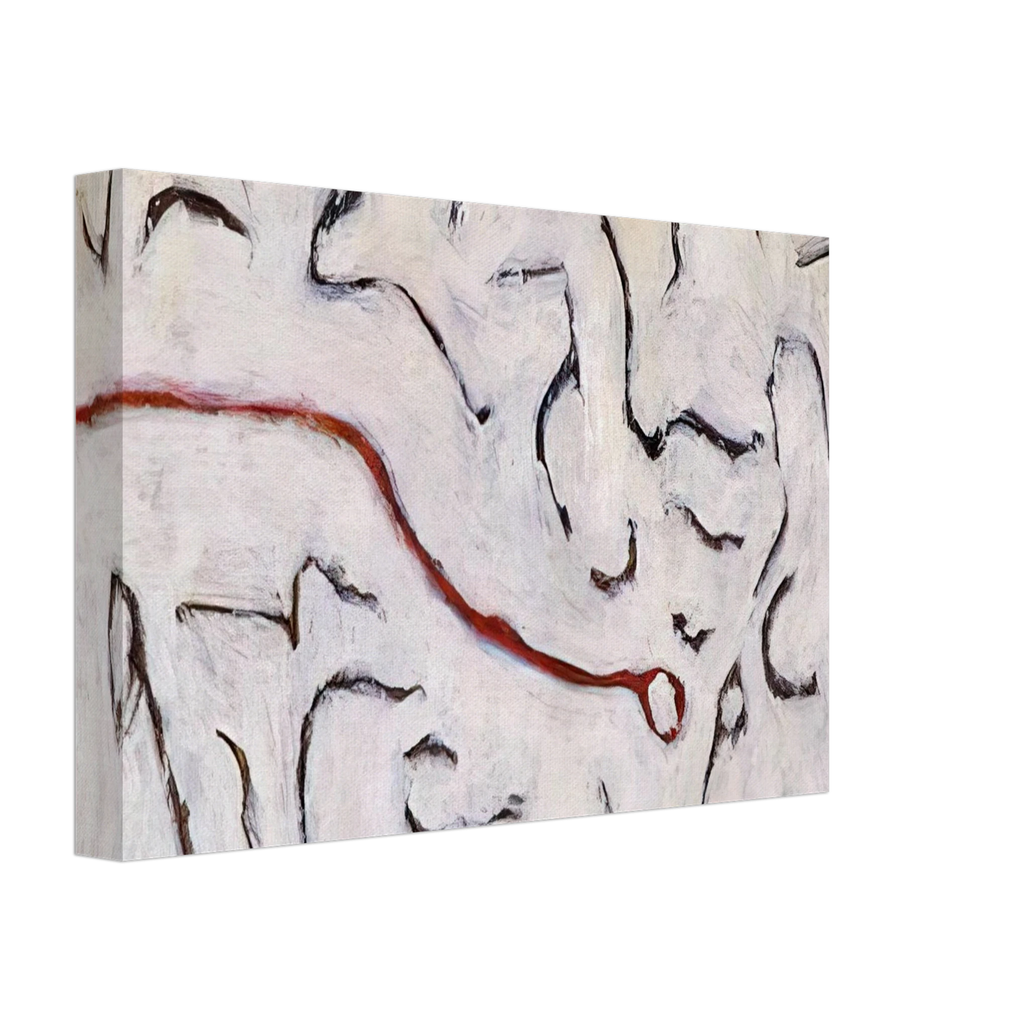 Gene Davis - Red Line - 1952 Canvas - 70x100 cm / 28x40 inches-canvas