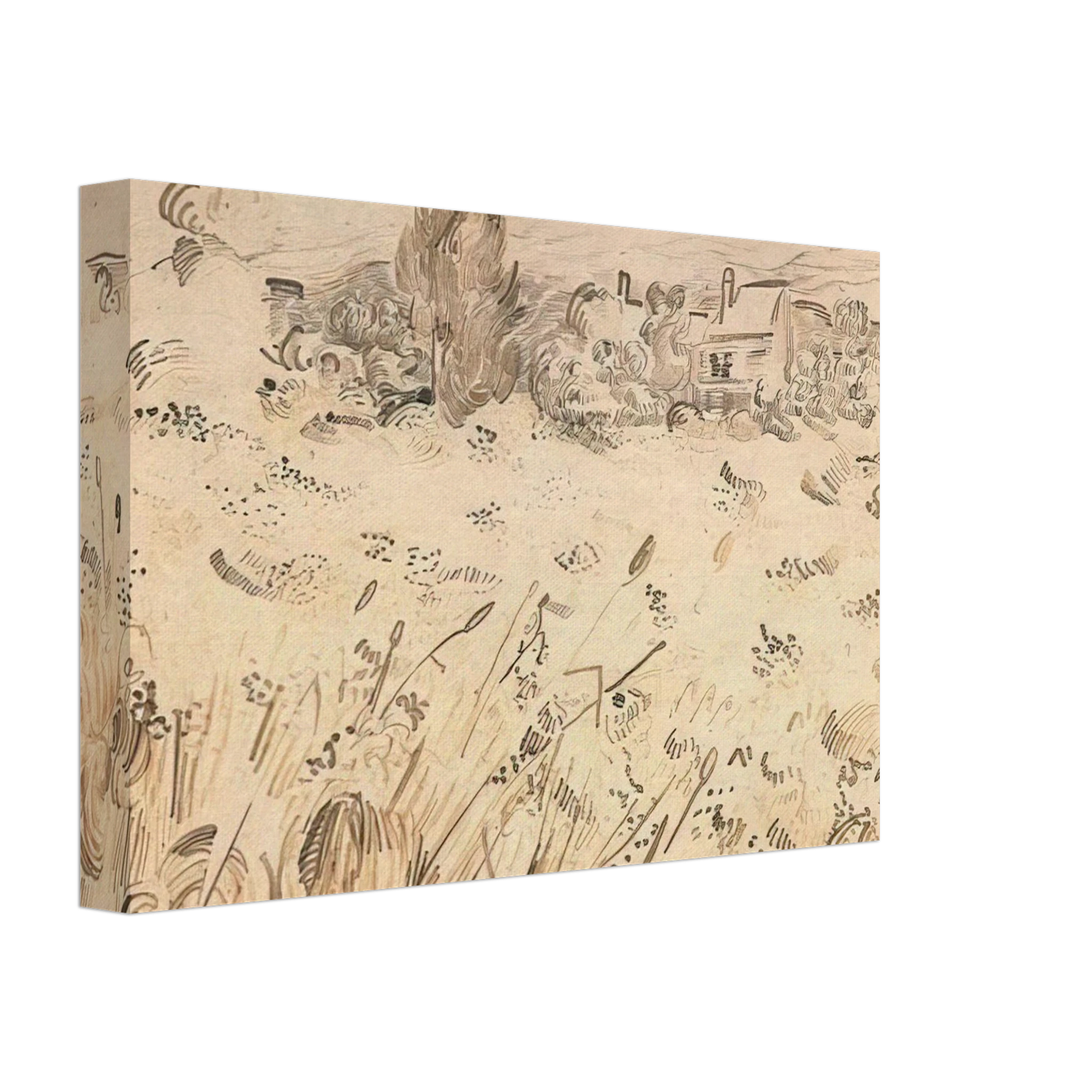 Vincent van Gogh - Wheat Field with Cypresses Canvas - 70x100 cm / 28x40 inches-canvas
