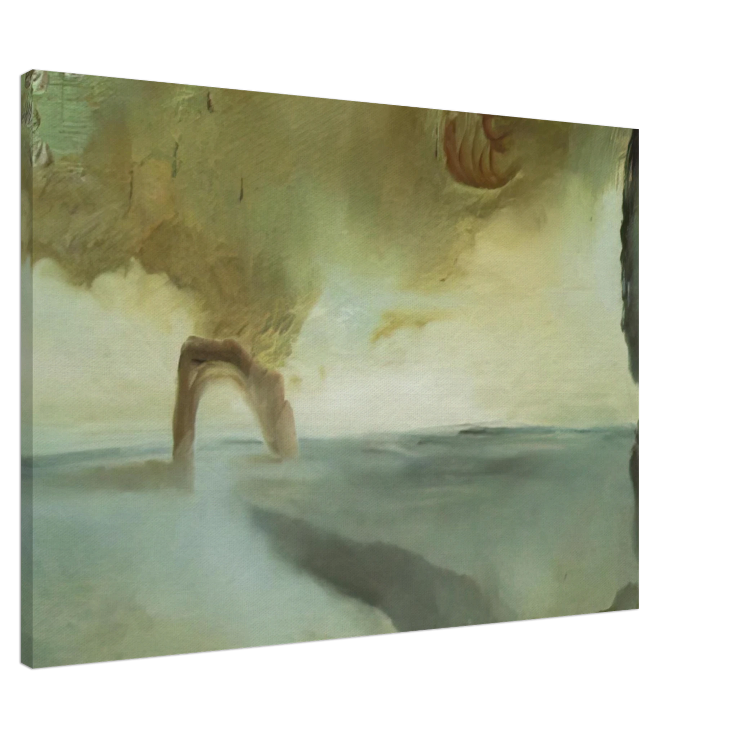 Salvador Dali - LANDSCAPE WITH ROCK IN THE SHAPE OF A TRIUMPHAL ARCH Canvas - 20x30 cm / 8x12 inches-canvas
