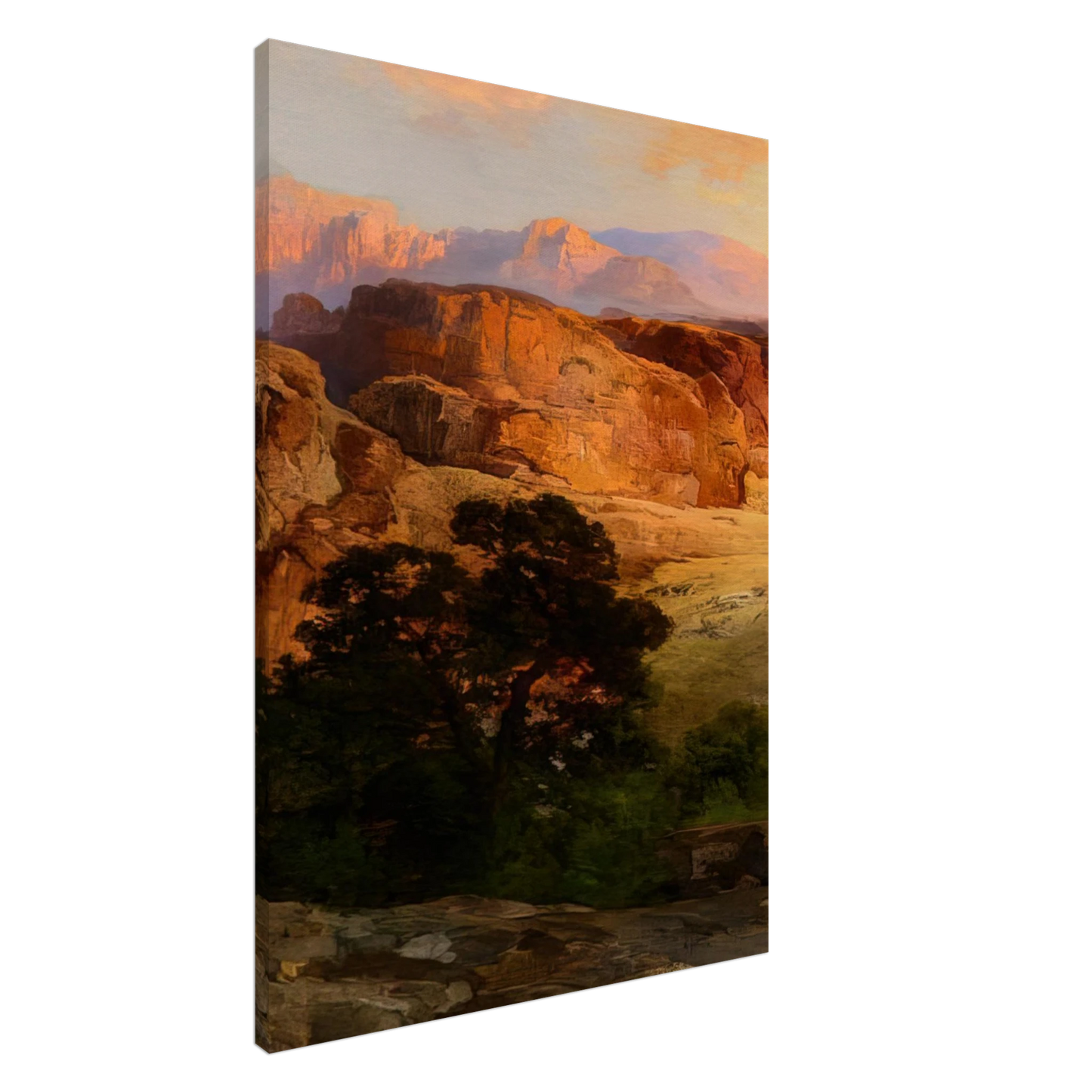 Thomas Moran - A Water Pocket Northern Arizona Canvas - 20x30 cm / 8x12 inches-canvas