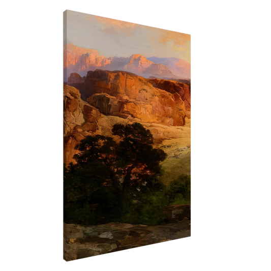 Thomas Moran - A Water Pocket Northern Arizona Canvas - 20x30 cm / 8x12 inches-canvas