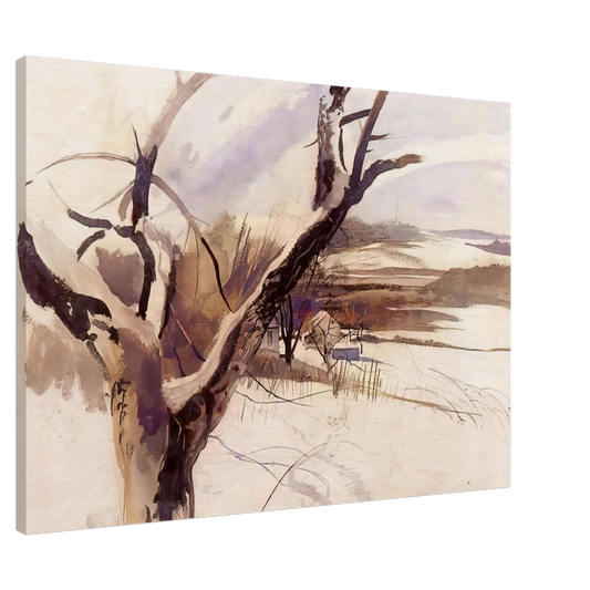 Andrew Wyeth - WINTER FARM SCENE Canvas - 20x30 cm / 8x12 inches-canvas