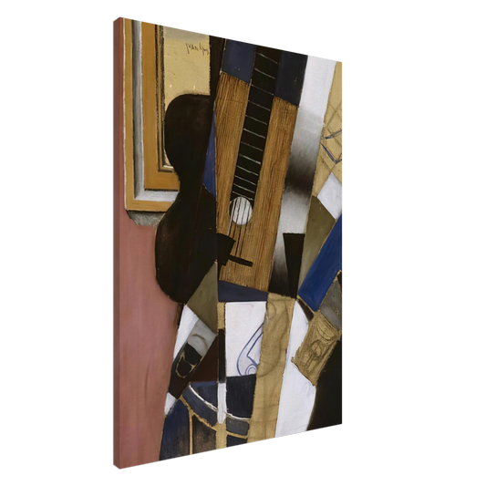 Juan Gris - GUITAR AND PIPE 1913 Canvas - 20x30 cm / 8x12 inches-canvas