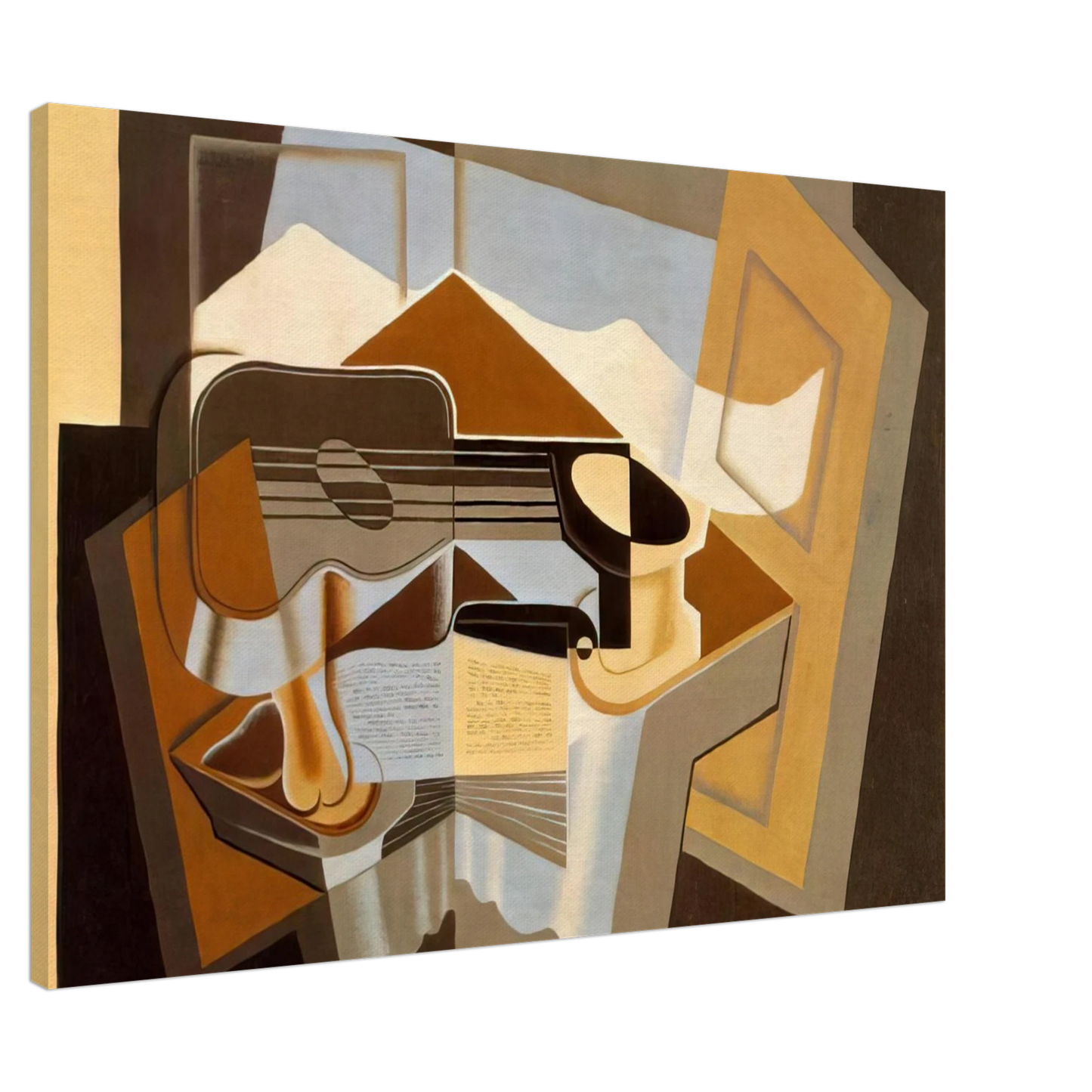 Juan Gris - THE MOUNTAIN LE CANIGOU 1921 Canvas - 20x30 cm / 8x12 inches-canvas