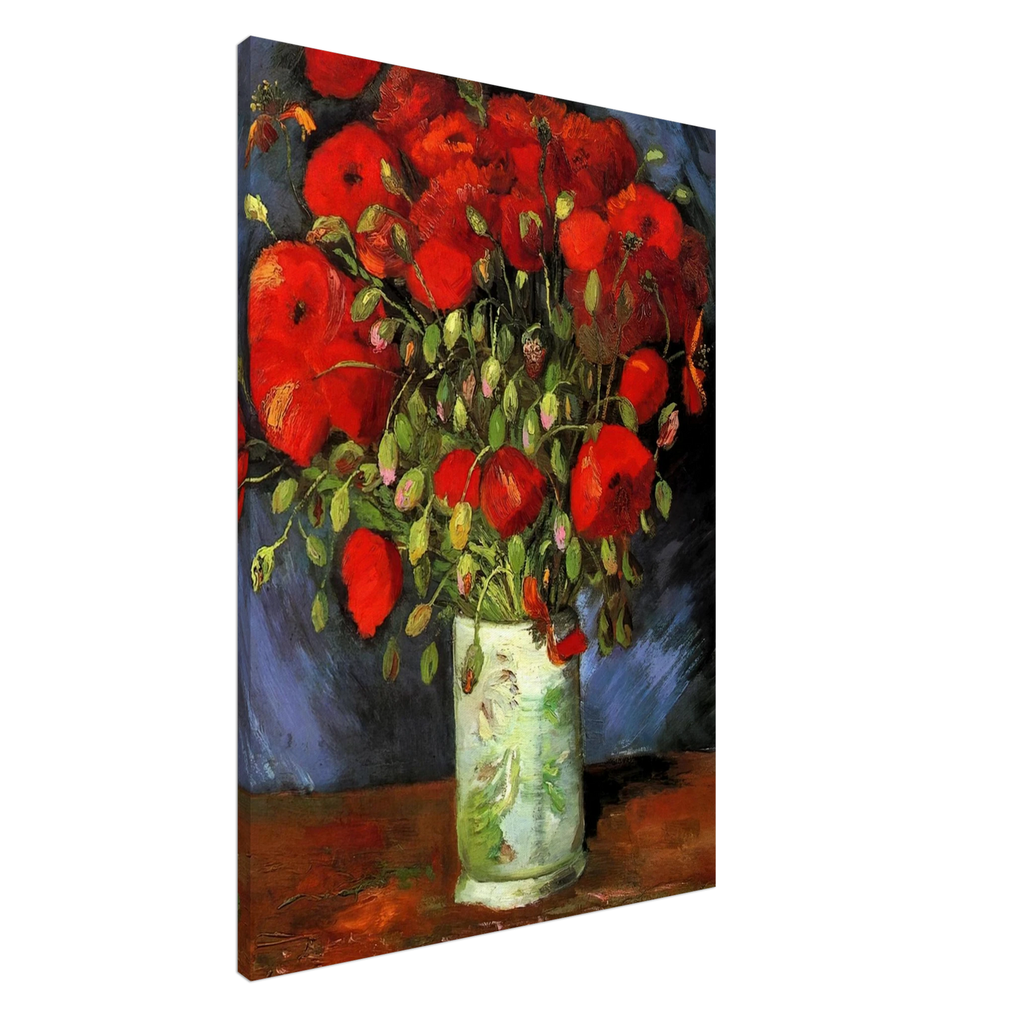 Vincent van Gogh - Vase with Red Poppies Canvas - 20x30 cm / 8x12 inches-canvas