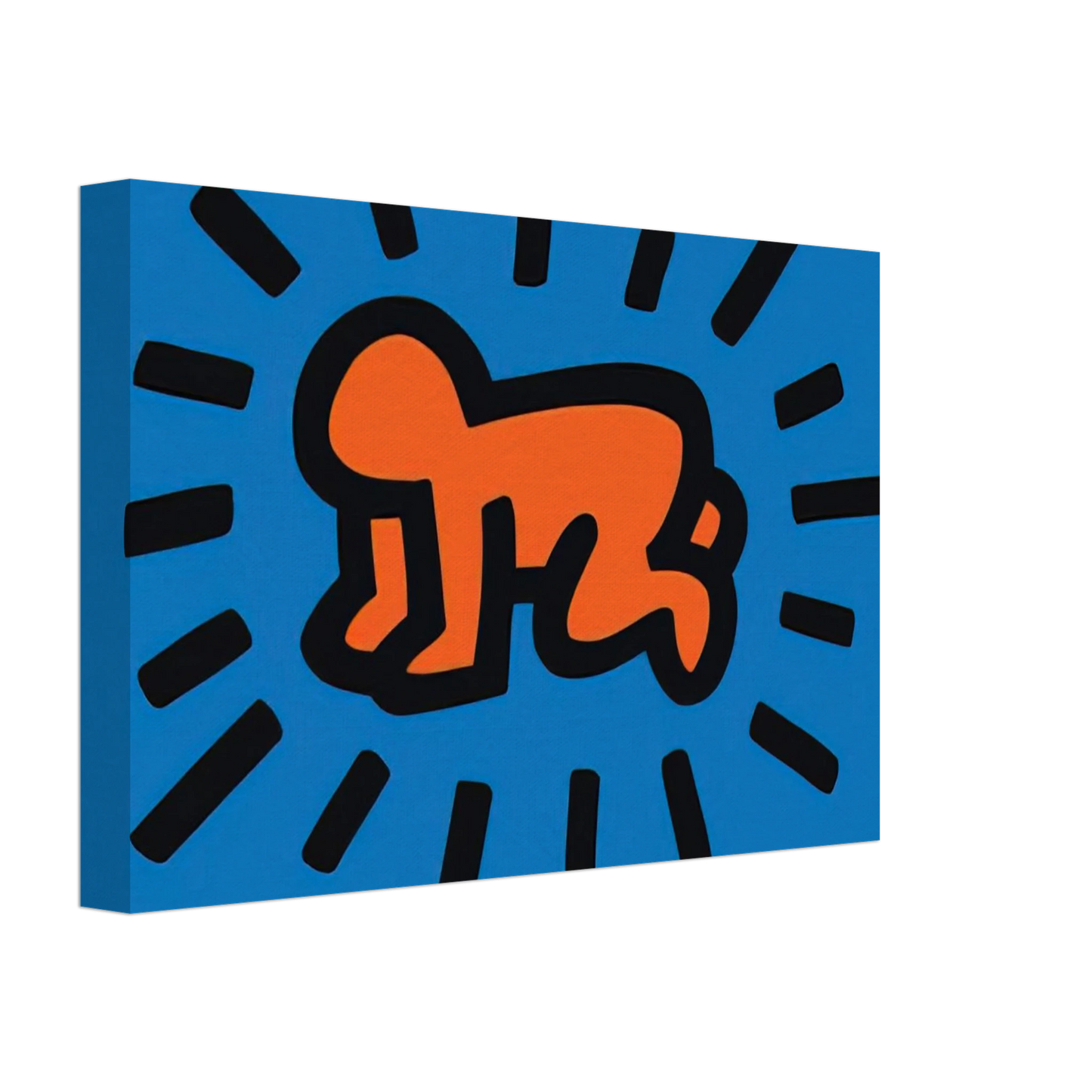 Keith Haring - RADIANT BABY FROM ICONS SERIES 1990 Canvas - 70x100 cm / 28x40 inches-canvas