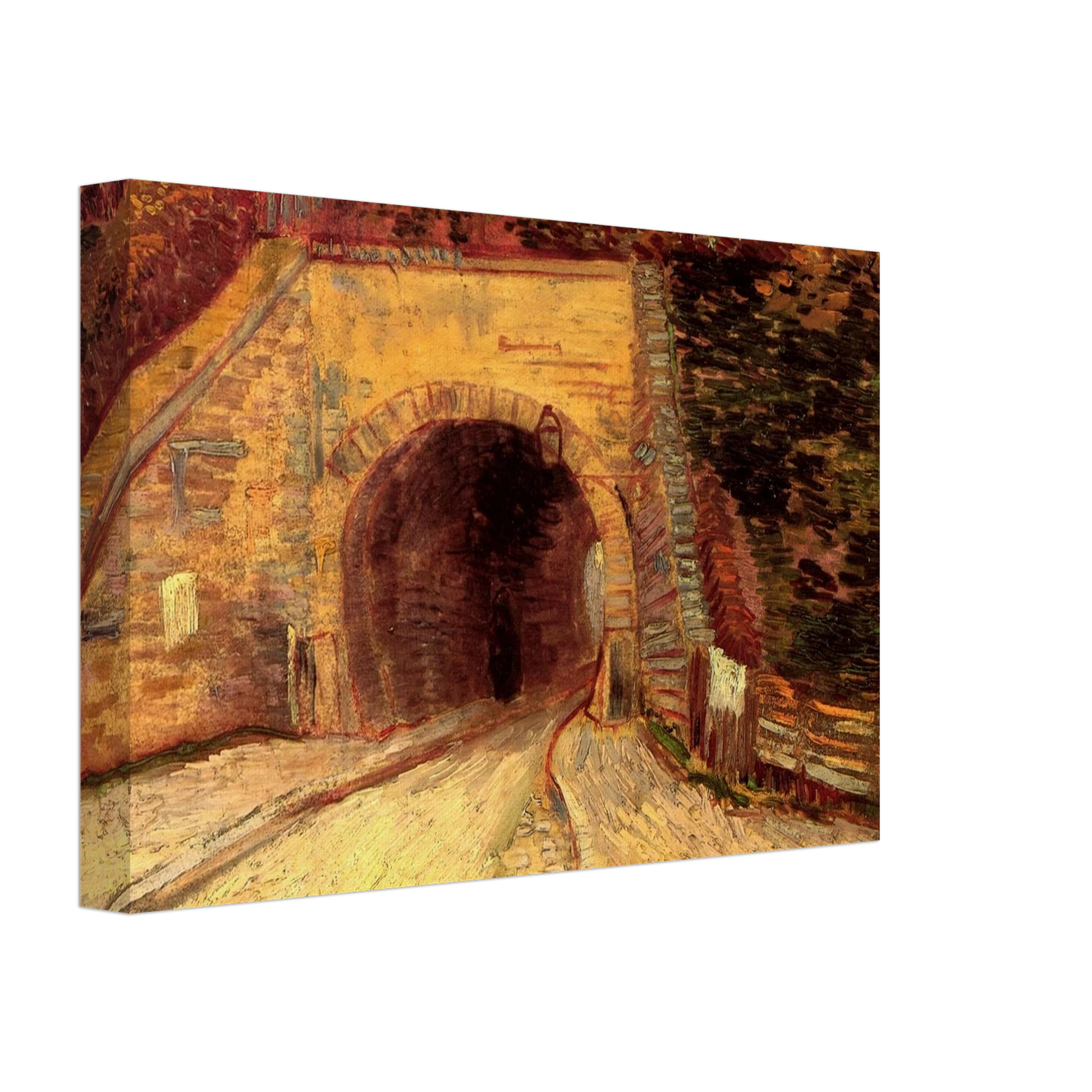 Vincent van Gogh - Roadway with Underpass The Viaduct Canvas - 70x100 cm / 28x40 inches-canvas