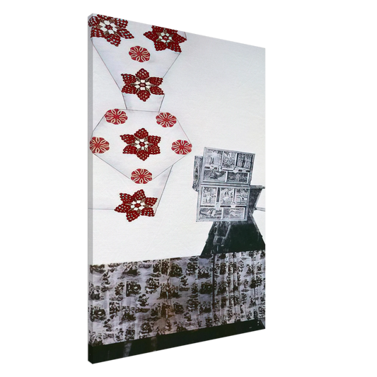 Robert Rauschenberg - PARK ROCI MEXICO 1985 Canvas - 20x30 cm / 8x12 inches-canvas