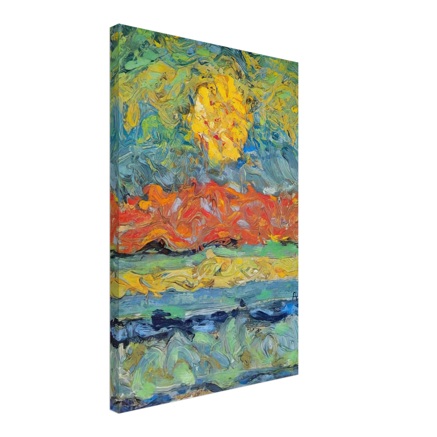 Max Ernst - Landscape with Sun Canvas - 40x60 cm / 16x24 inches-canvas