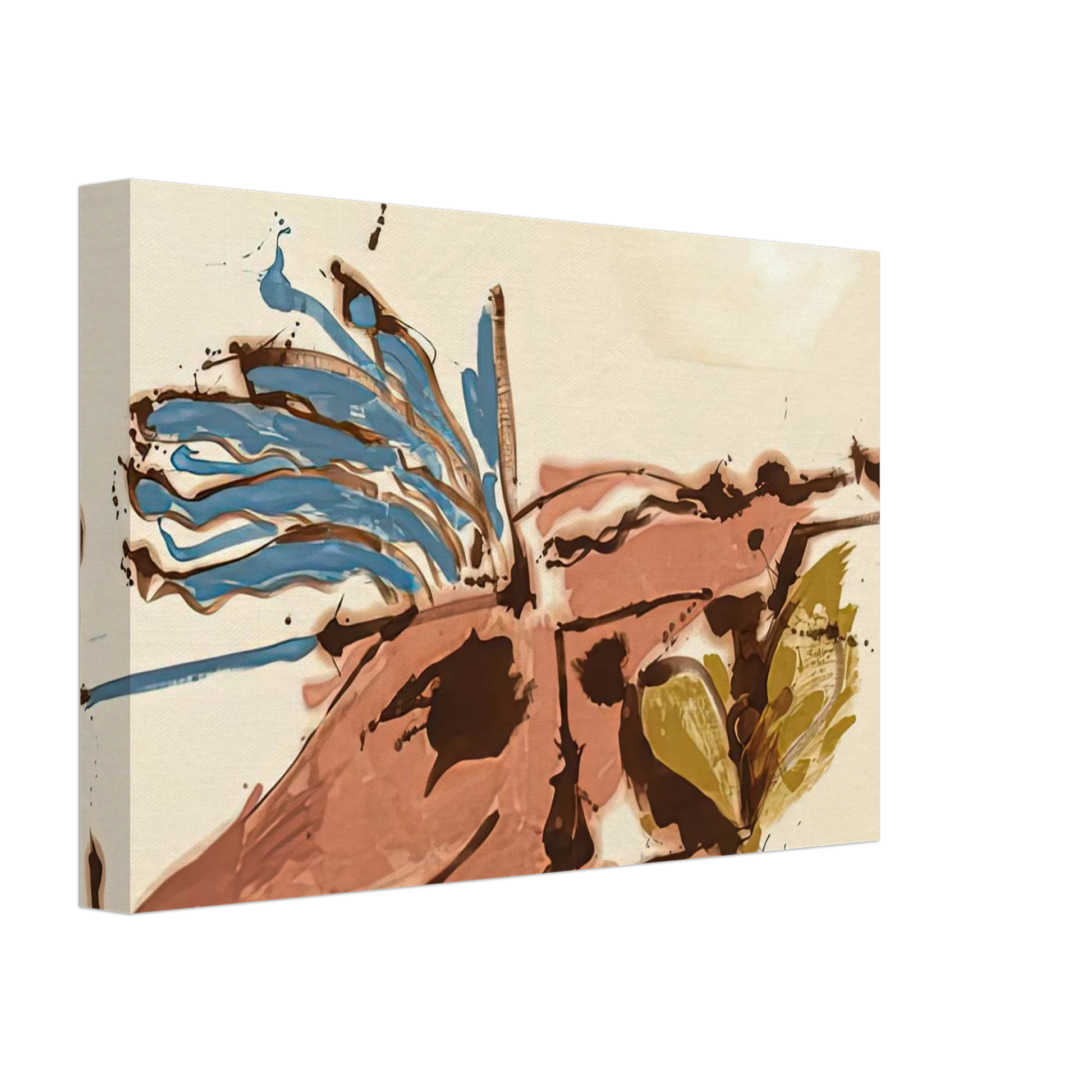 Helen Frankenthaler - Pink Bird Figure I, 1961- Canvas - 40x60 cm / 16x24 inches-canvas