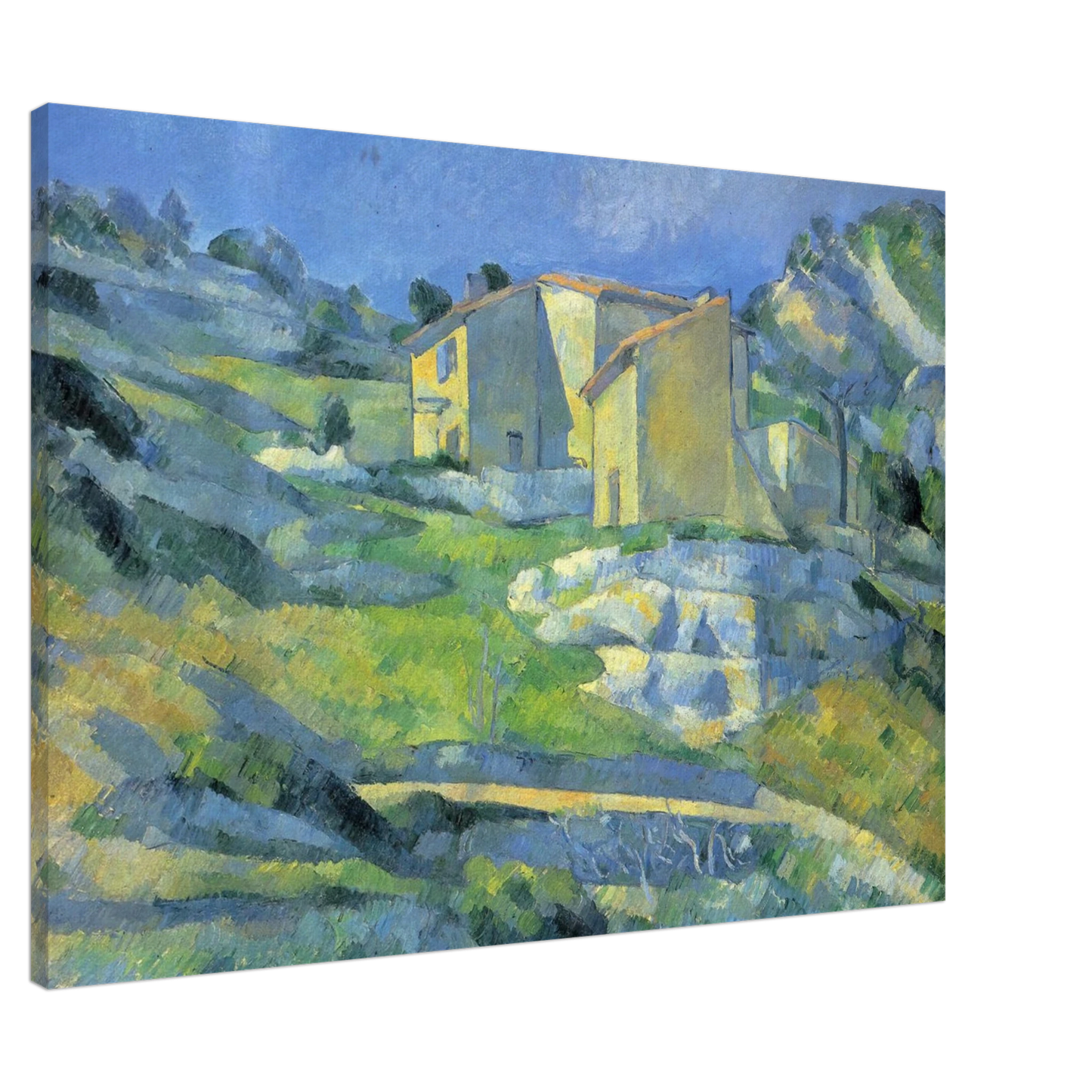 Paul Cezanne - Houses at the L'Estaque Canvas - 20x30 cm / 8x12 inches-canvas
