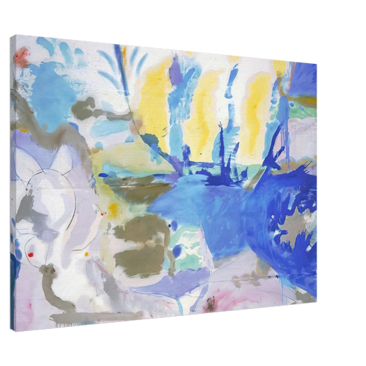 Helen Frankenthaler - Basque Beach - 1958 Canvas - 20x30 cm / 8x12 inches-canvas