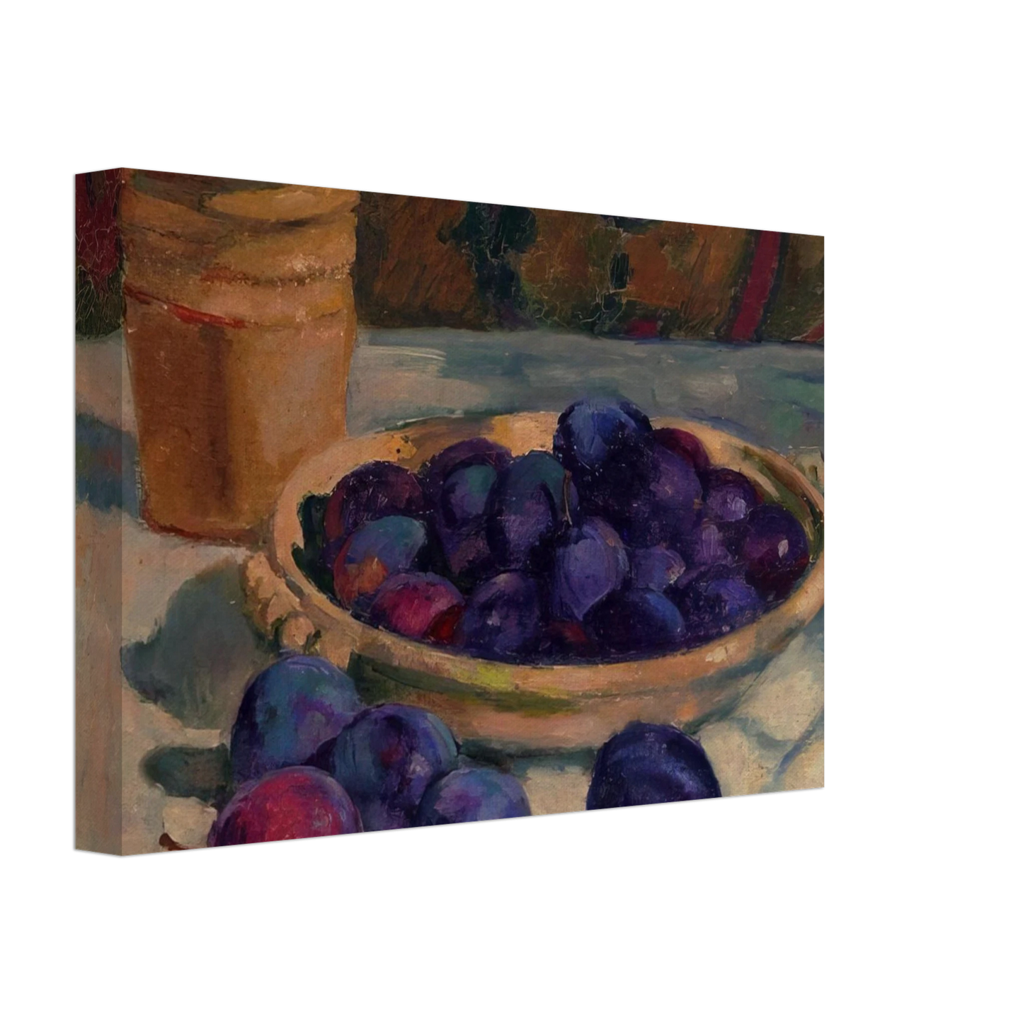 Theo van Rysselberghe - STILL LIFE WITH PLUMS 1926 Canvas - 40x60 cm / 16x24 inches-canvas