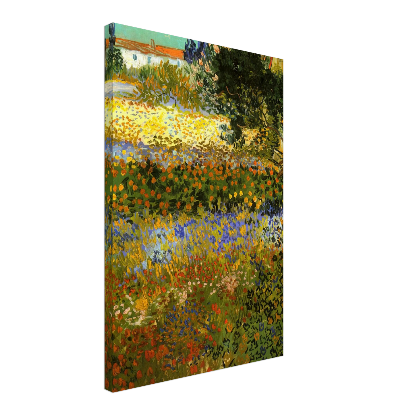 Vincent van Gogh - Flowering Garden Canvas - 40x60 cm / 16x24 inches-canvas