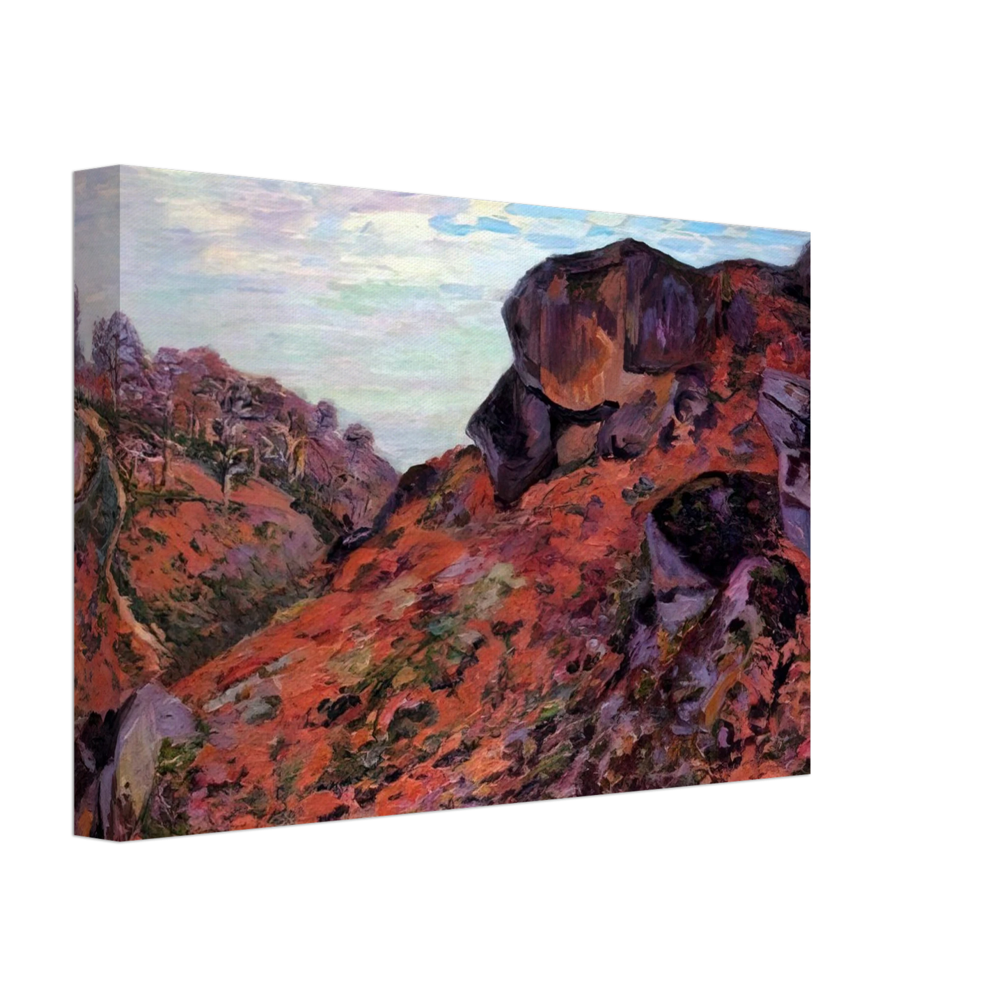 Armand Guillaumin - Crozant, les Monts Sedelle, matin - 1895 Canvas - 40x60 cm / 16x24 inches-canvas