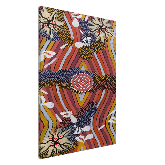 Clifford Possum Tjapaltjarri - Womans Dreaming - 2000 Canvas - 20x30 cm / 8x12 inches-canvas