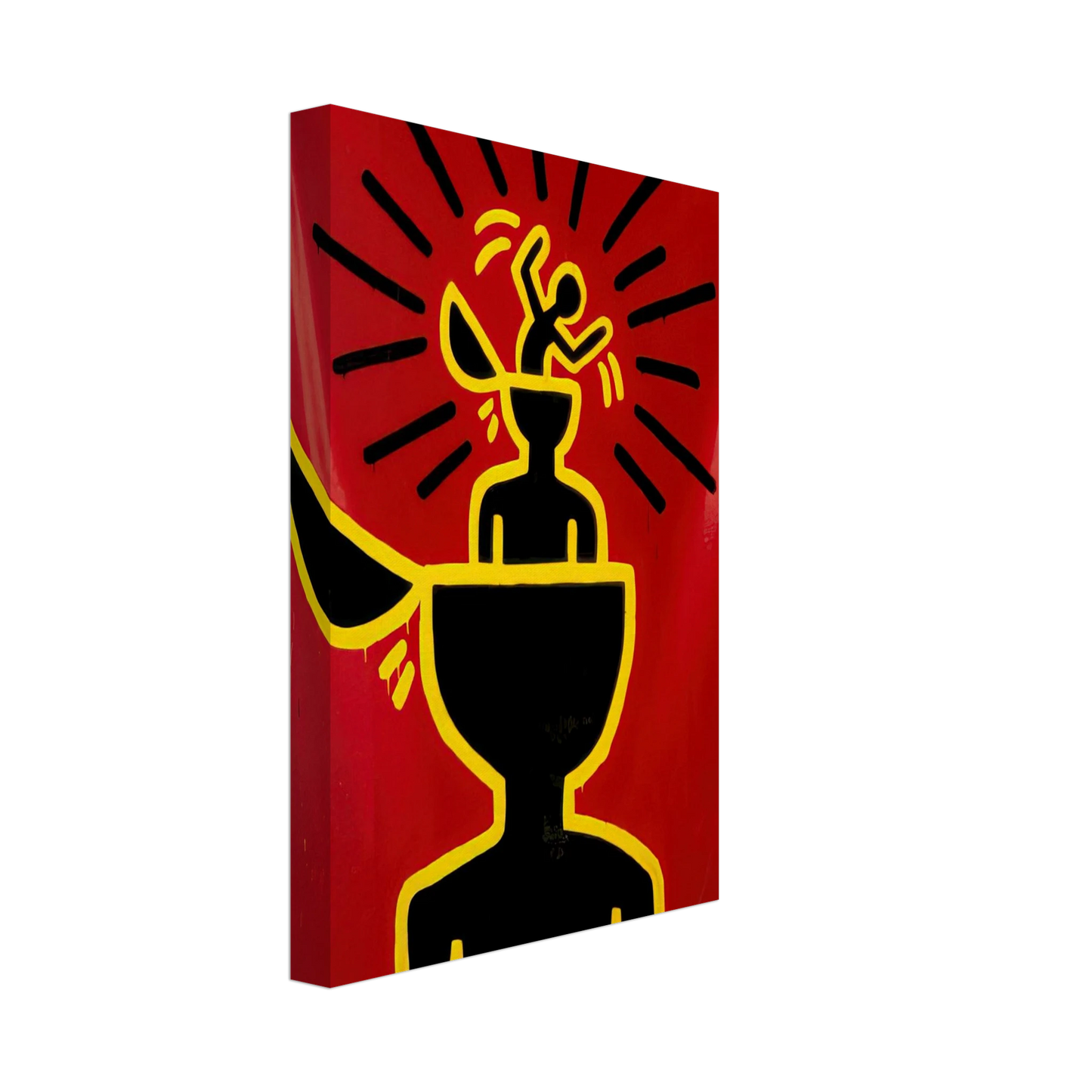 Keith Haring - UNTITLED 1982 Canvas - 70x100 cm / 28x40 inches-canvas