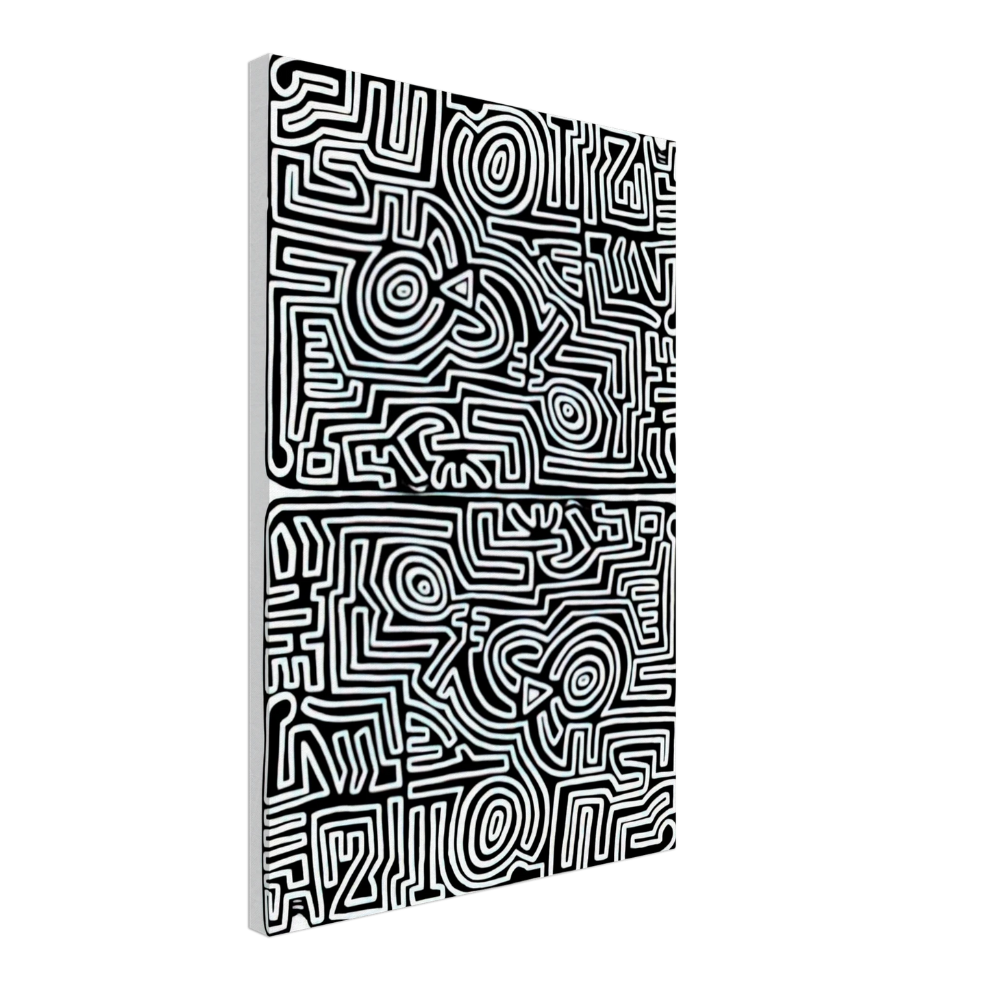 Keith Haring - LABYRINTH 1989 Canvas - 70x100 cm / 28x40 inches-canvas
