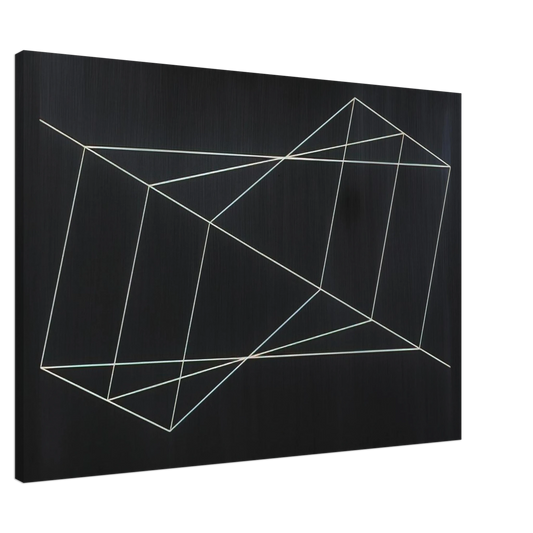 Josef Albers - TWISTED BUT STRAIGHT 1948 Canvas - 20x30 cm / 8x12 inches-canvas