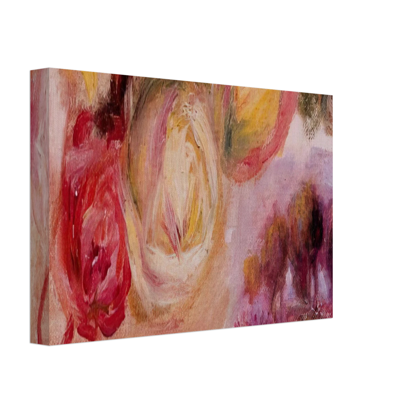 Pierre-Auguste Renoir - Roses with a Landscape Canvas - 70x100 cm / 28x40 inches-canvas