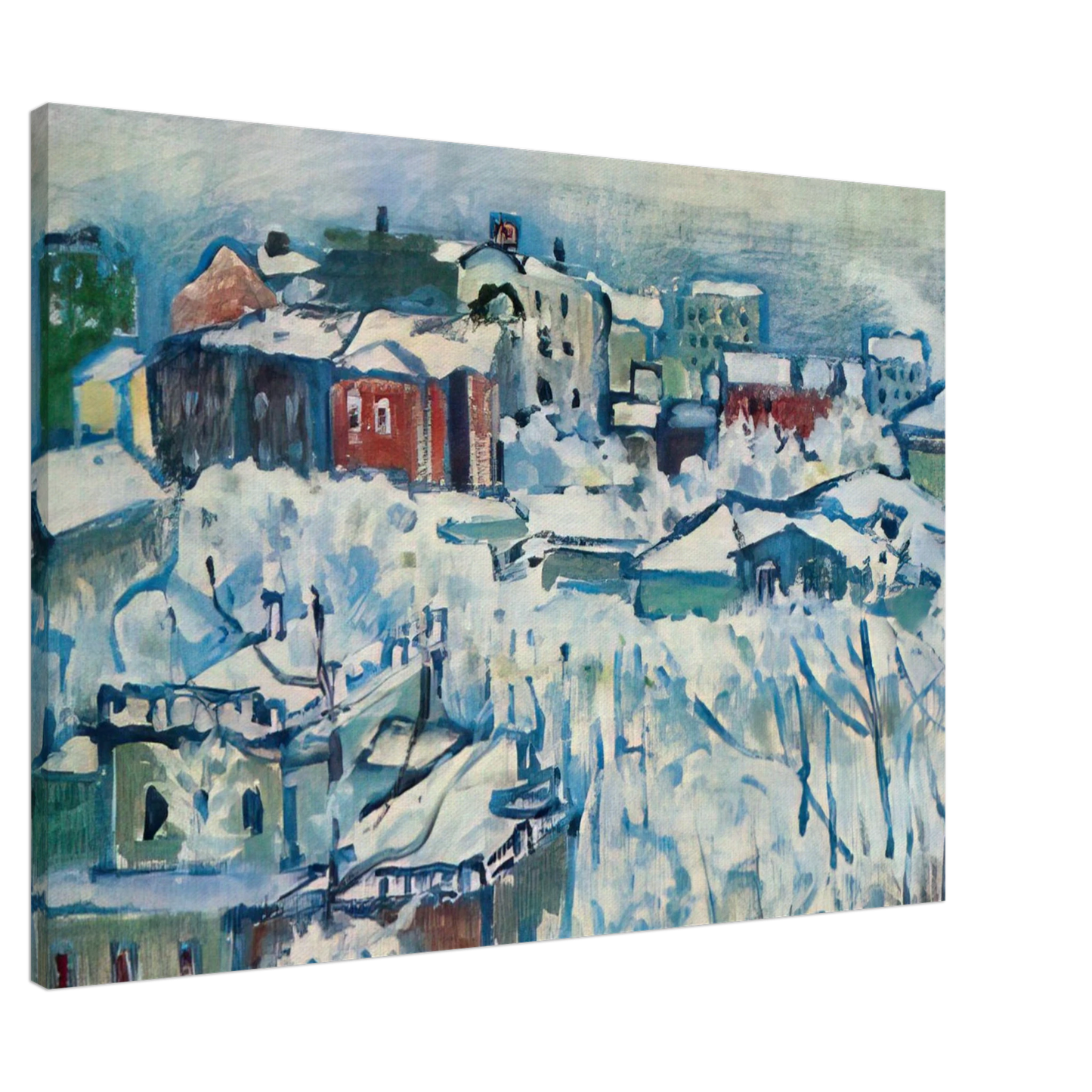 Wassily Kandinsky - MOSCOW SMOLENSKY BOULEVARD STUDY 1916 Canvas - 20x30 cm / 8x12 inches-canvas