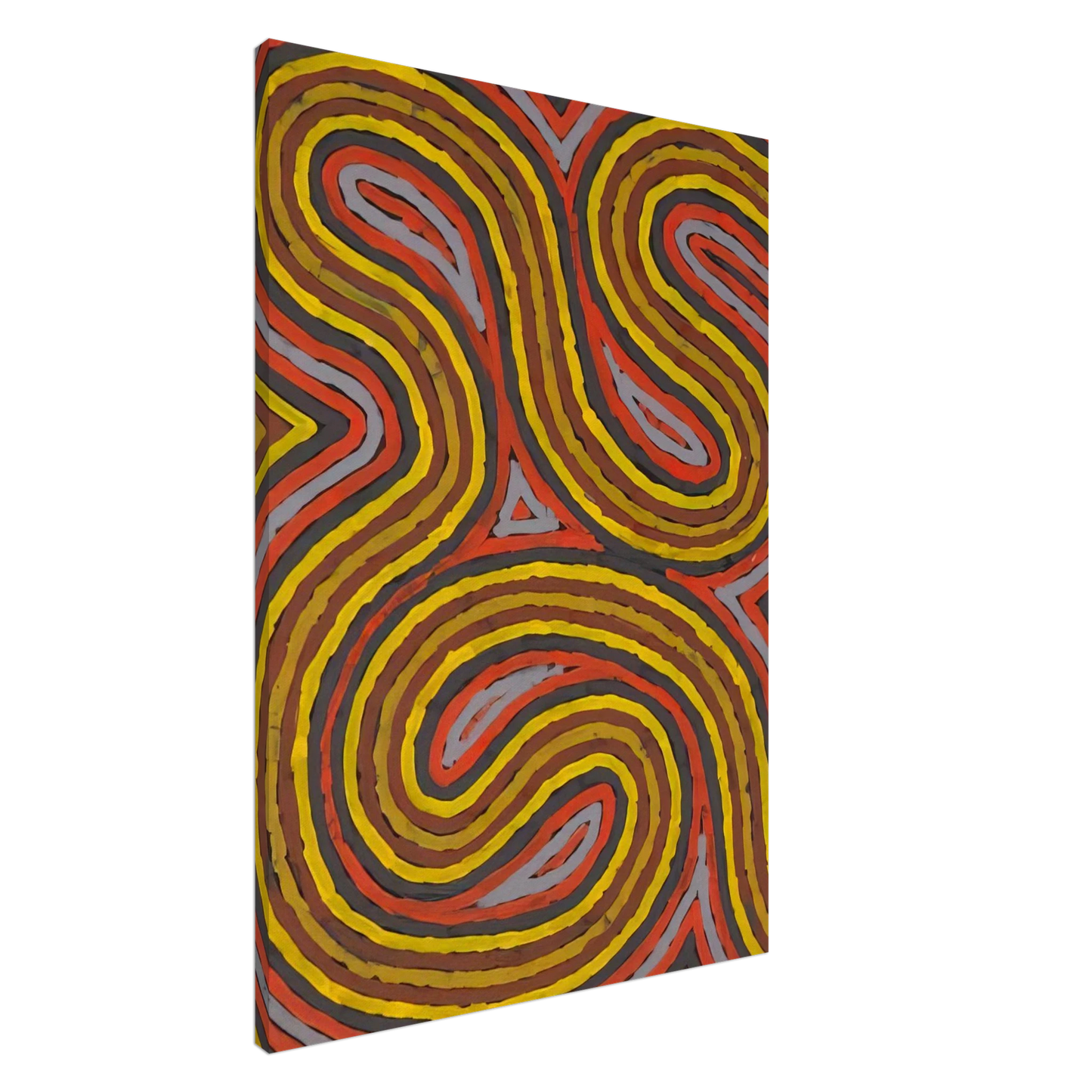 Clifford Possum Tjapaltjarri - Narripi Worm Dreaming - 1997 Canvas - 20x30 cm / 8x12 inches-canvas