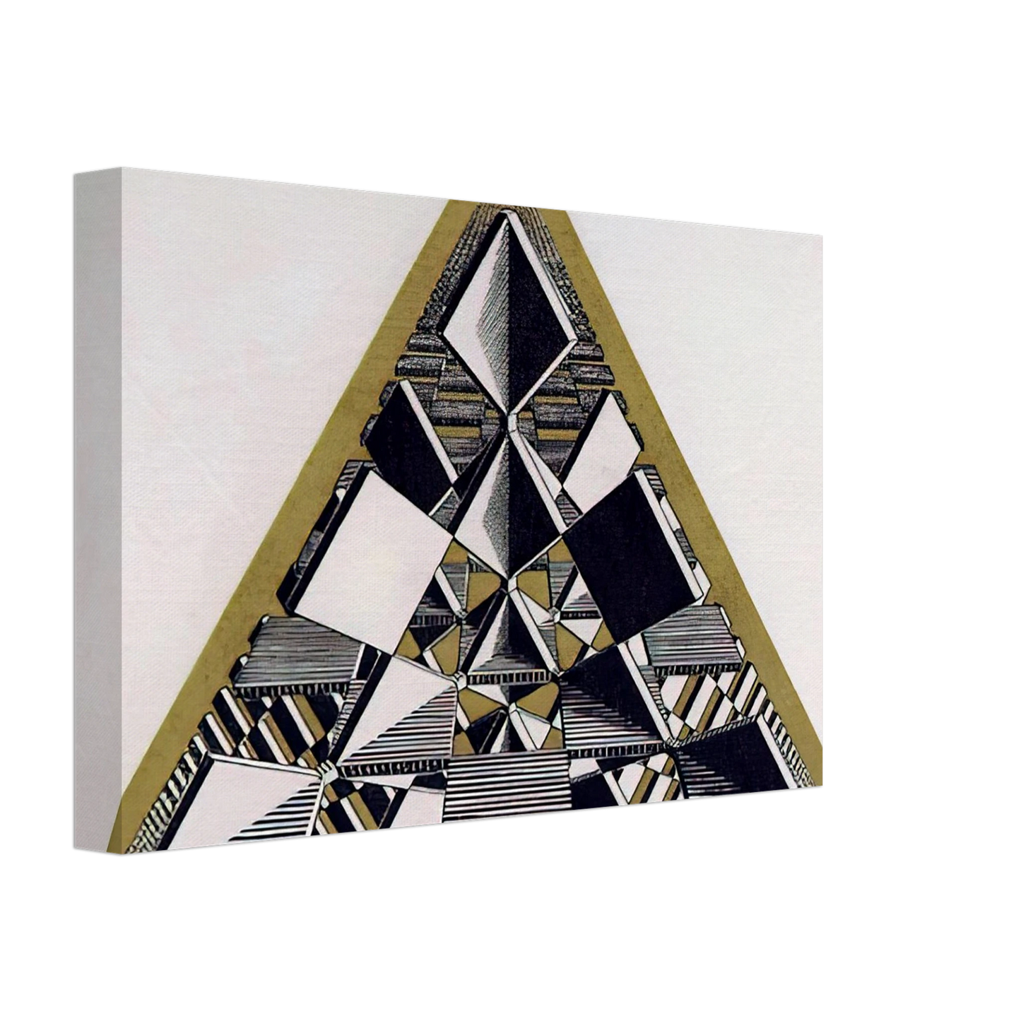 MC Escher - THREE INTERSECTING PLANES COLOUR Canvas - 40x60 cm / 16x24 inches-canvas