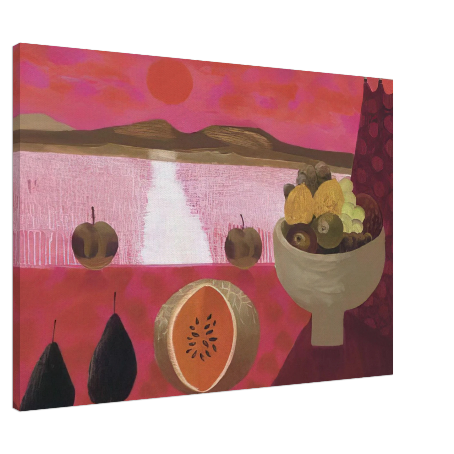 Mary Fedden - Still life with fruit - 1997 Canvas - 20x30 cm / 8x12 inches-canvas