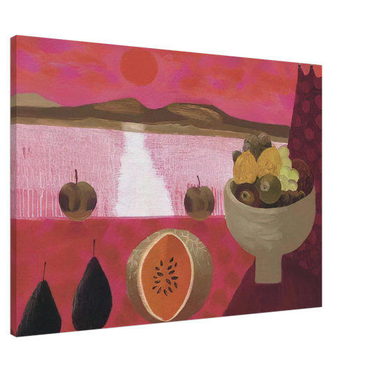 Mary Fedden - Still life with fruit - 1997 Canvas - 20x30 cm / 8x12 inches-canvas