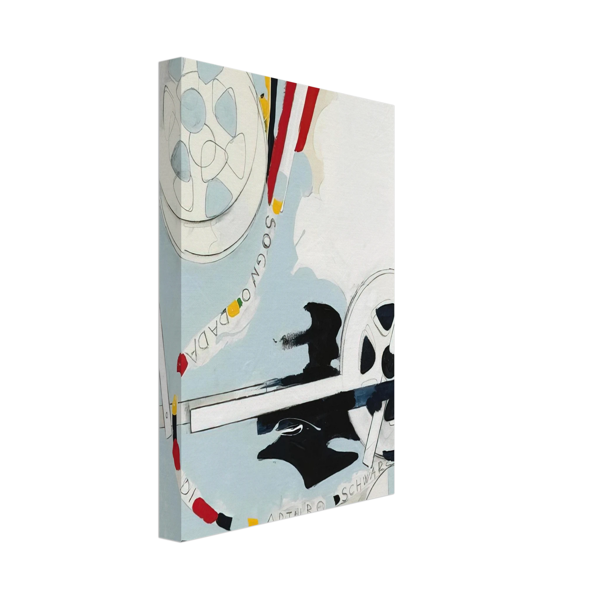 Mario Schifano - Il Sogno Dada di Arturo Schwarz - 1965 Canvas - 70x100 cm / 28x40 inches-canvas