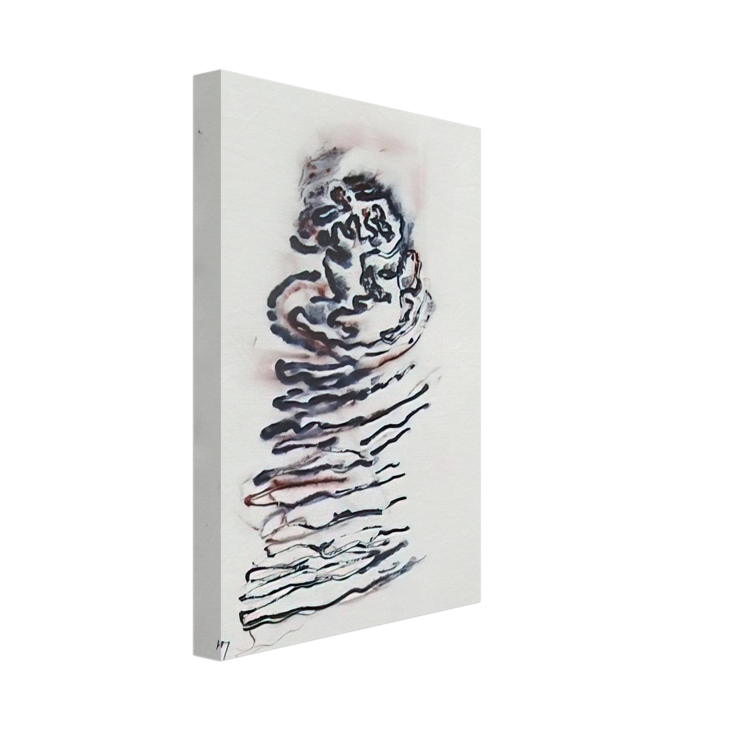 Henri Michaux - Untitled - 1970 Canvas - 70x100 cm / 28x40 inches-canvas