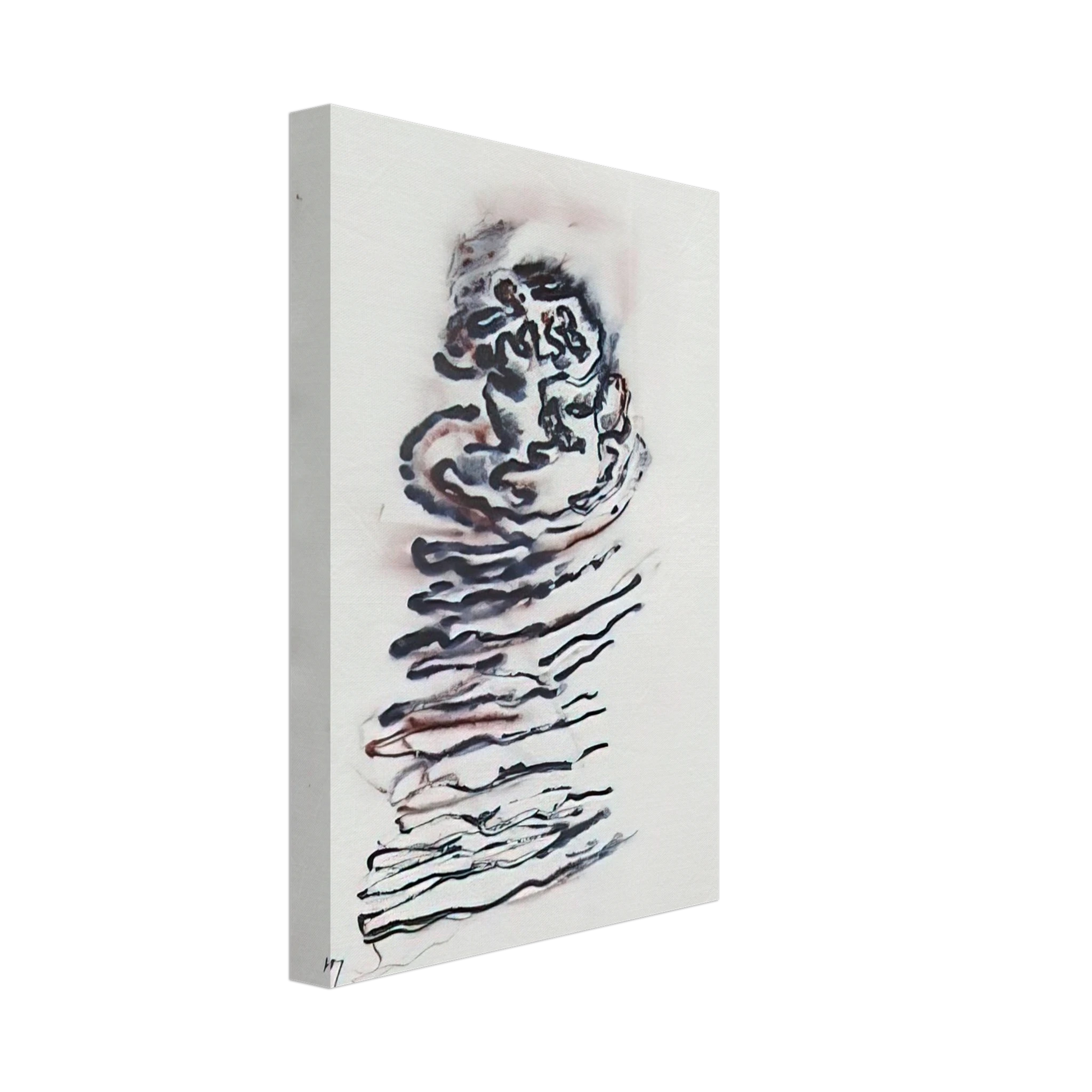 Henri Michaux - Untitled - 1970 Canvas - 70x100 cm / 28x40 inches-canvas