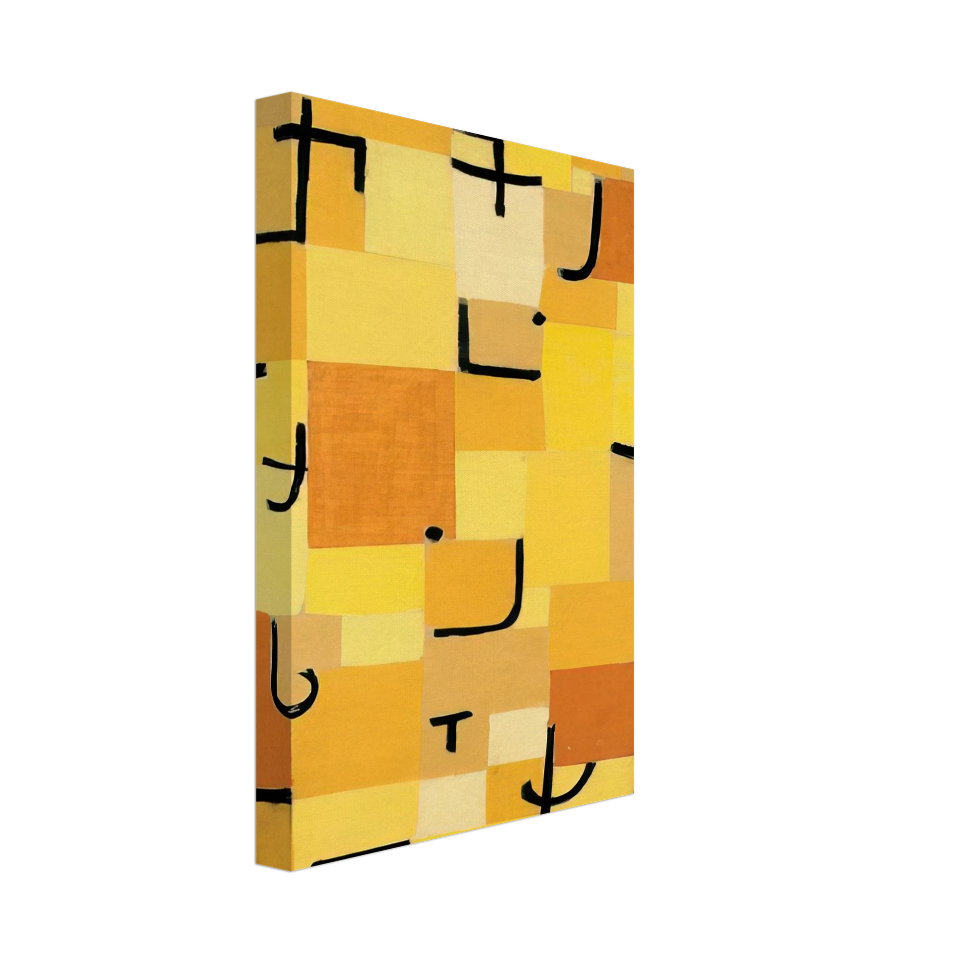 Paul Klee - CHARACTERS IN YELLOW 1937 Canvas - 70x100 cm / 28x40 inches-canvas