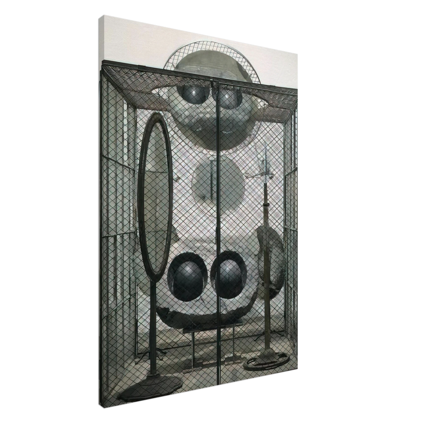 Louise Bourgeois - CELL EYES AND MIRRORS 1993 Canvas - 20x30 cm / 8x12 inches-canvas