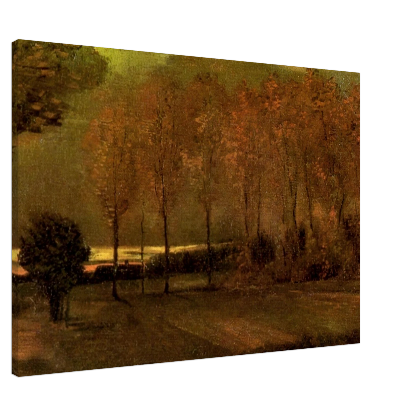 Vincent van Gogh - Autumn Landscape at Dusk Canvas - 20x30 cm / 8x12 inches-canvas