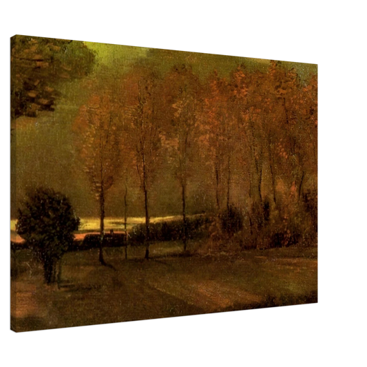 Vincent van Gogh - Autumn Landscape at Dusk Canvas - 20x30 cm / 8x12 inches-canvas