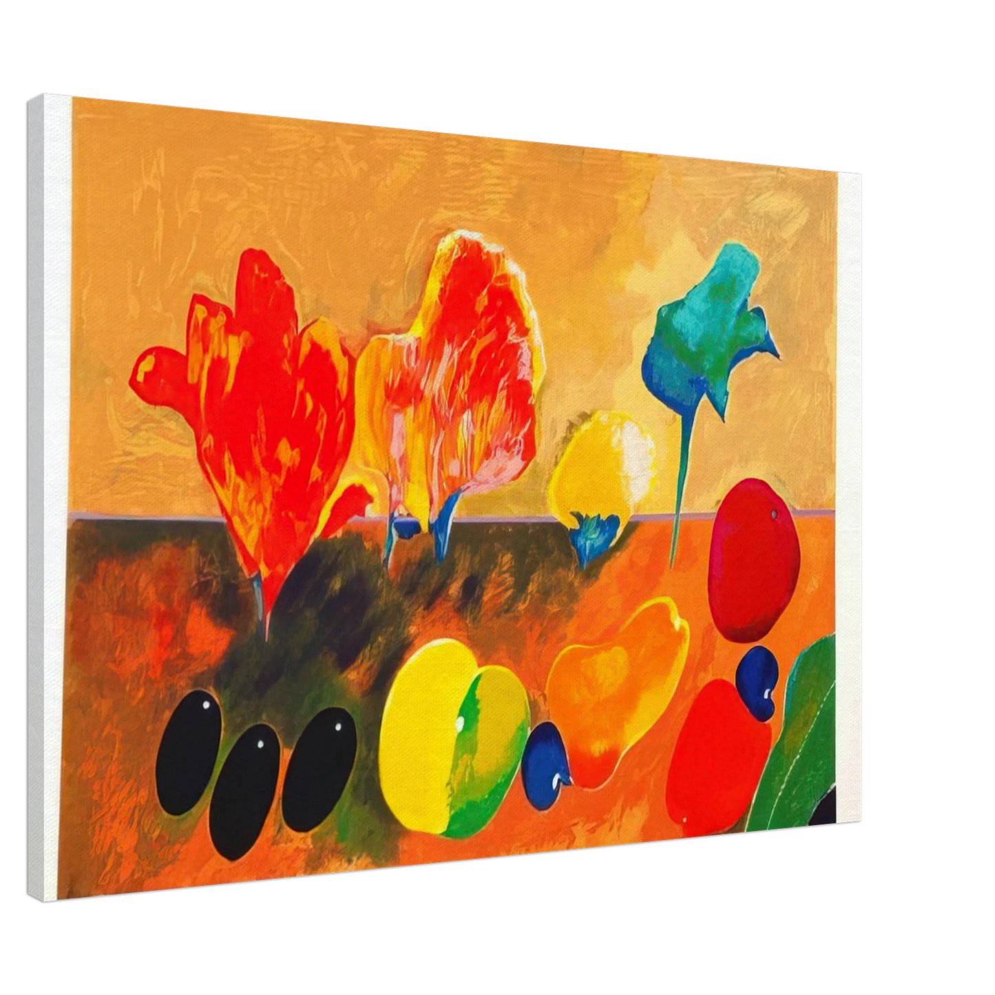 Aldemir Martins - Flores e Frutas - 2003 Canvas - 20x30 cm / 8x12 inches-canvas