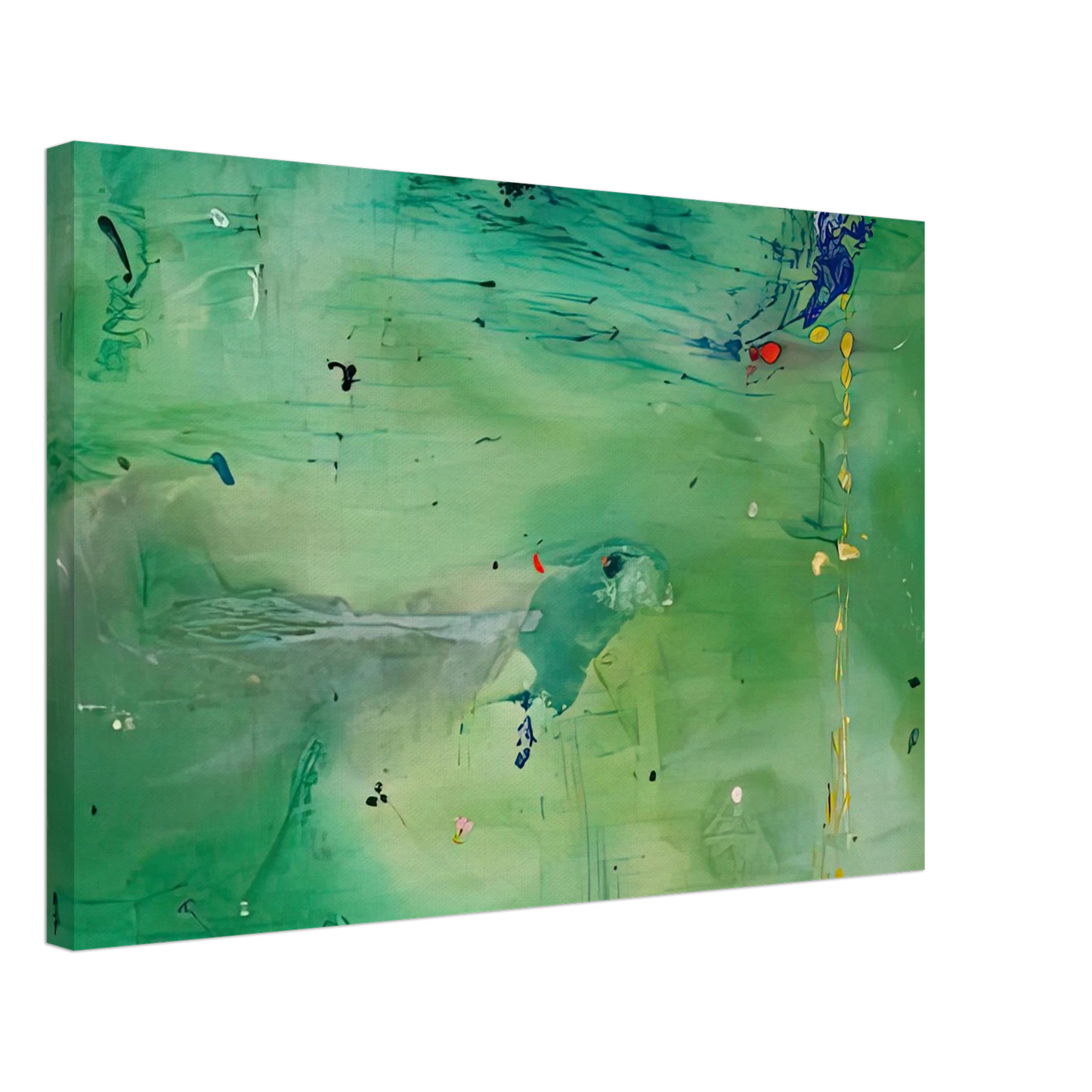 Helen Frankenthaler - A Green Thought in a Green Shade, 1981- Canvas - 40x60 cm / 16x24 inches-canvas