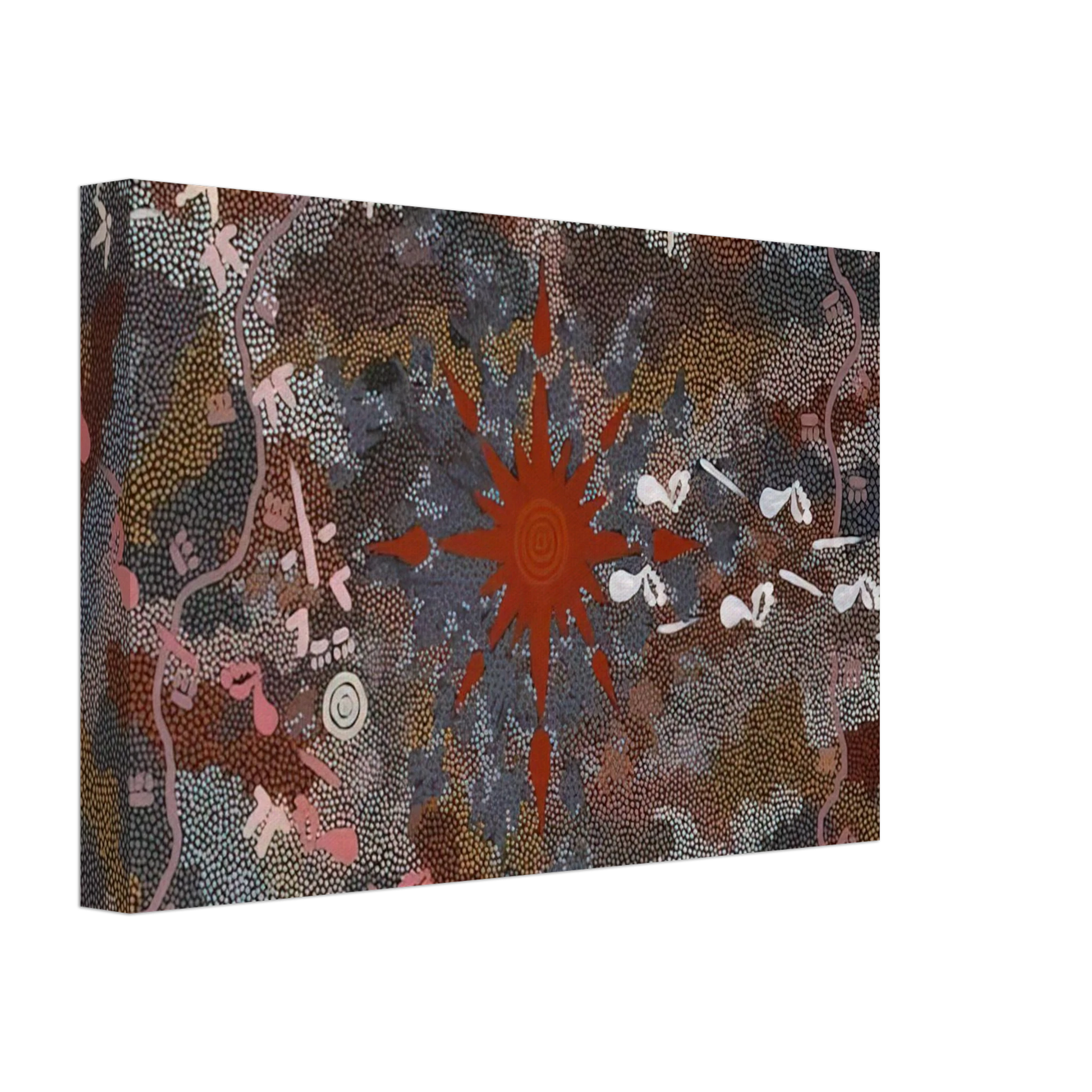 Clifford Possum Tjapaltjarri - Fire Dreaming - 1996 Canvas - 70x100 cm / 28x40 inches-canvas