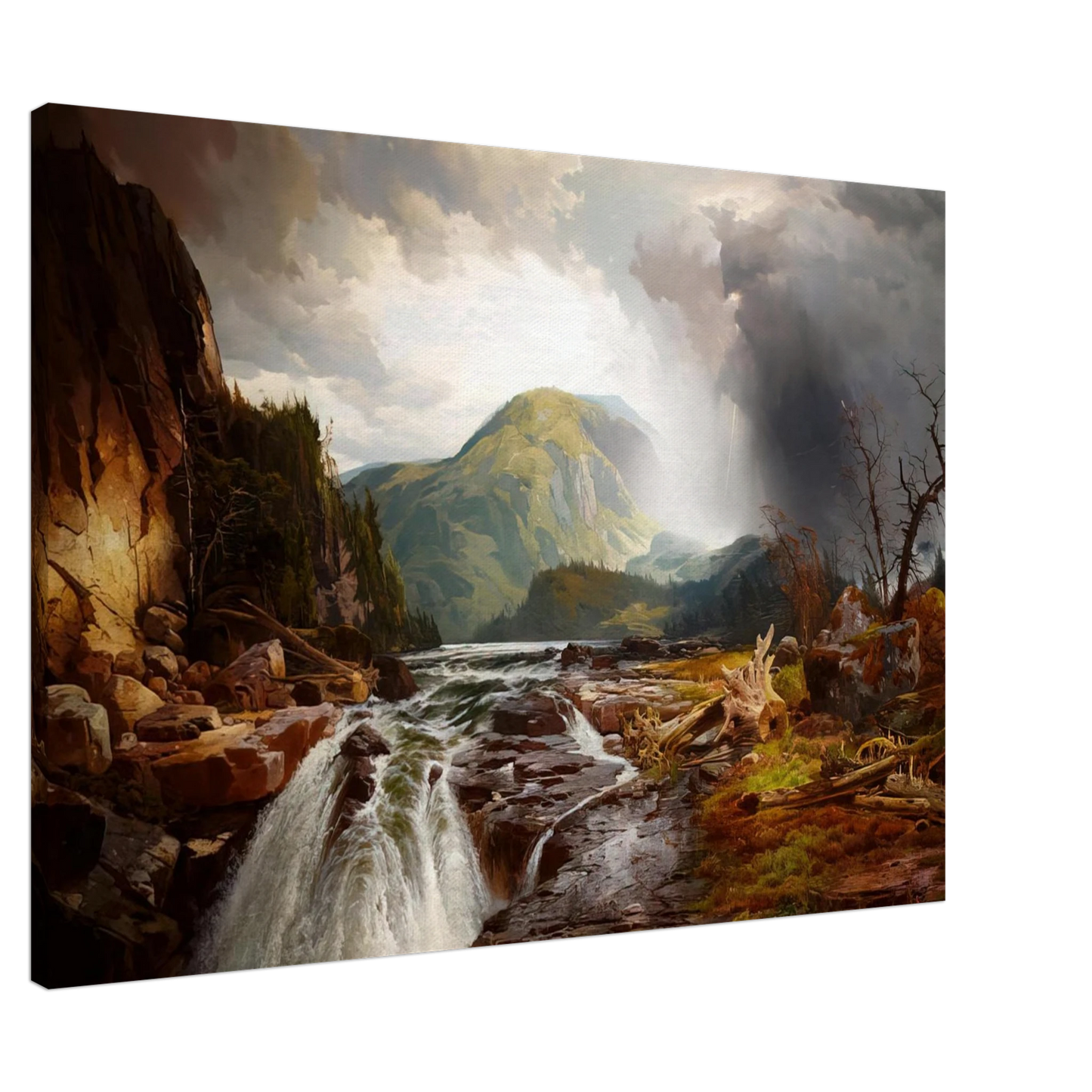 Thomas Moran - The Wilds of Lake Superior Canvas - 20x30 cm / 8x12 inches-canvas