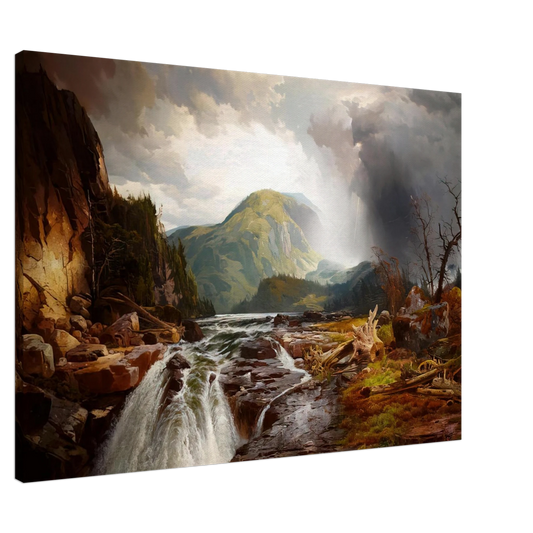 Thomas Moran - The Wilds of Lake Superior Canvas - 20x30 cm / 8x12 inches-canvas