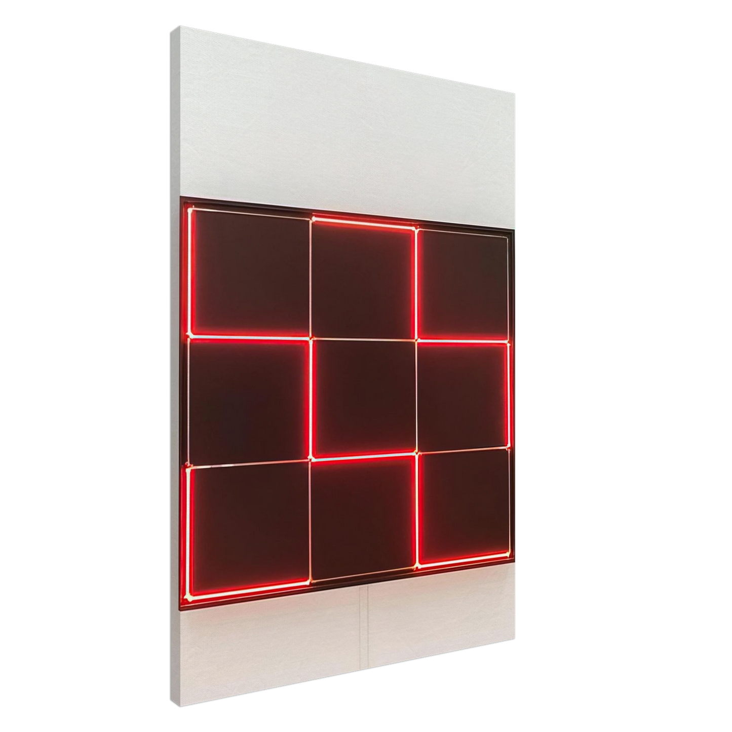 Francois Morellet - Tirets Neon 0Ã‚Â°-90Ã‚Â° avec 4 rythmes interferents - 1971 Canvas - 20x30 cm / 8x12 inches-canvas