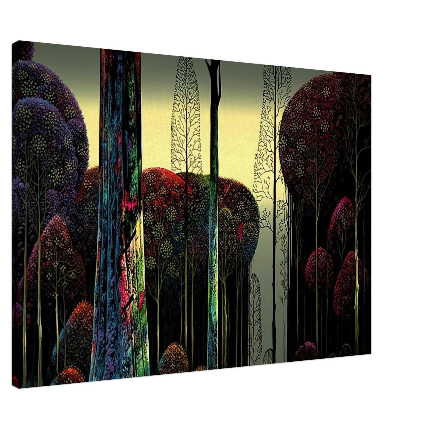 Eyvind Earle - Gothic Forest Canvas - 20x30 cm / 8x12 inches-canvas